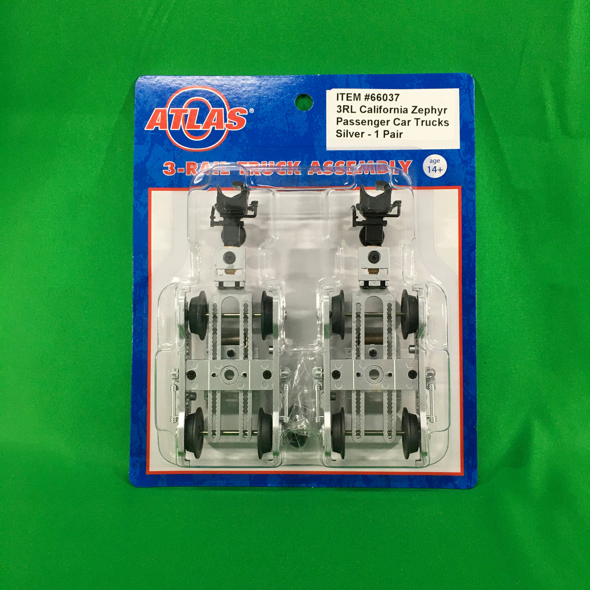 Atlas O 66037 - California Zephyr 3-Rail Trucks (Silver) - MrMuffin'sTrains