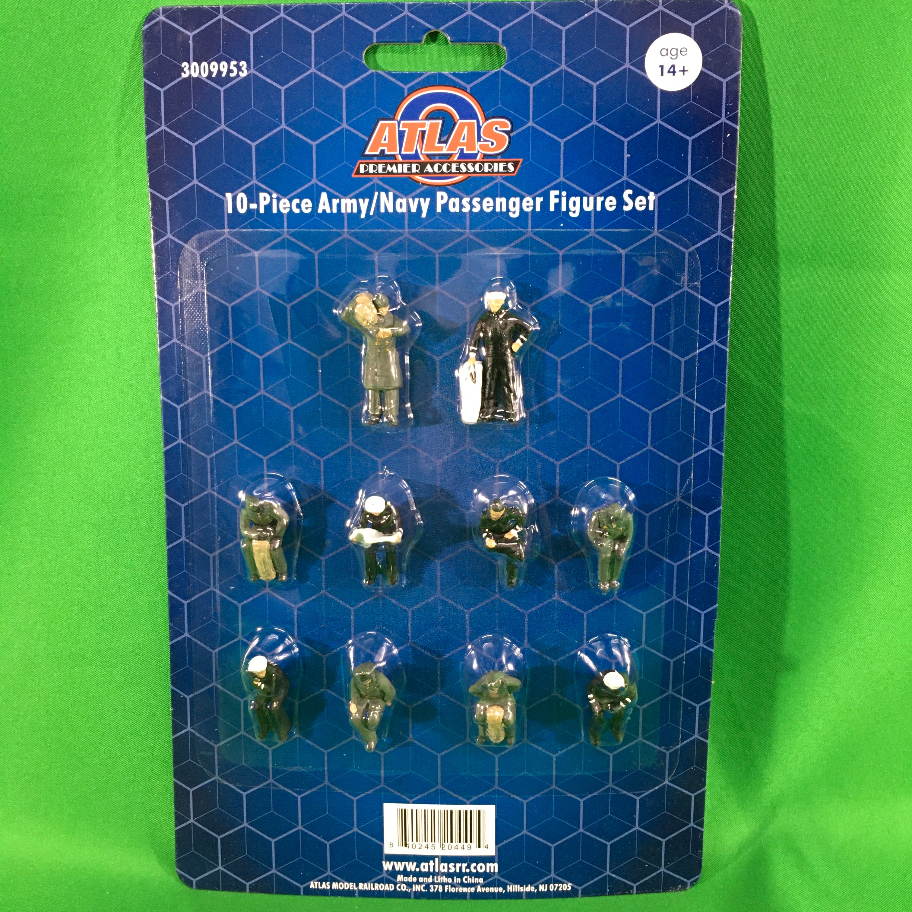 Atlas O 3009953 - Heavyweight U.S. Army/Navy Passenger Figure Set #4 (10-Pack)