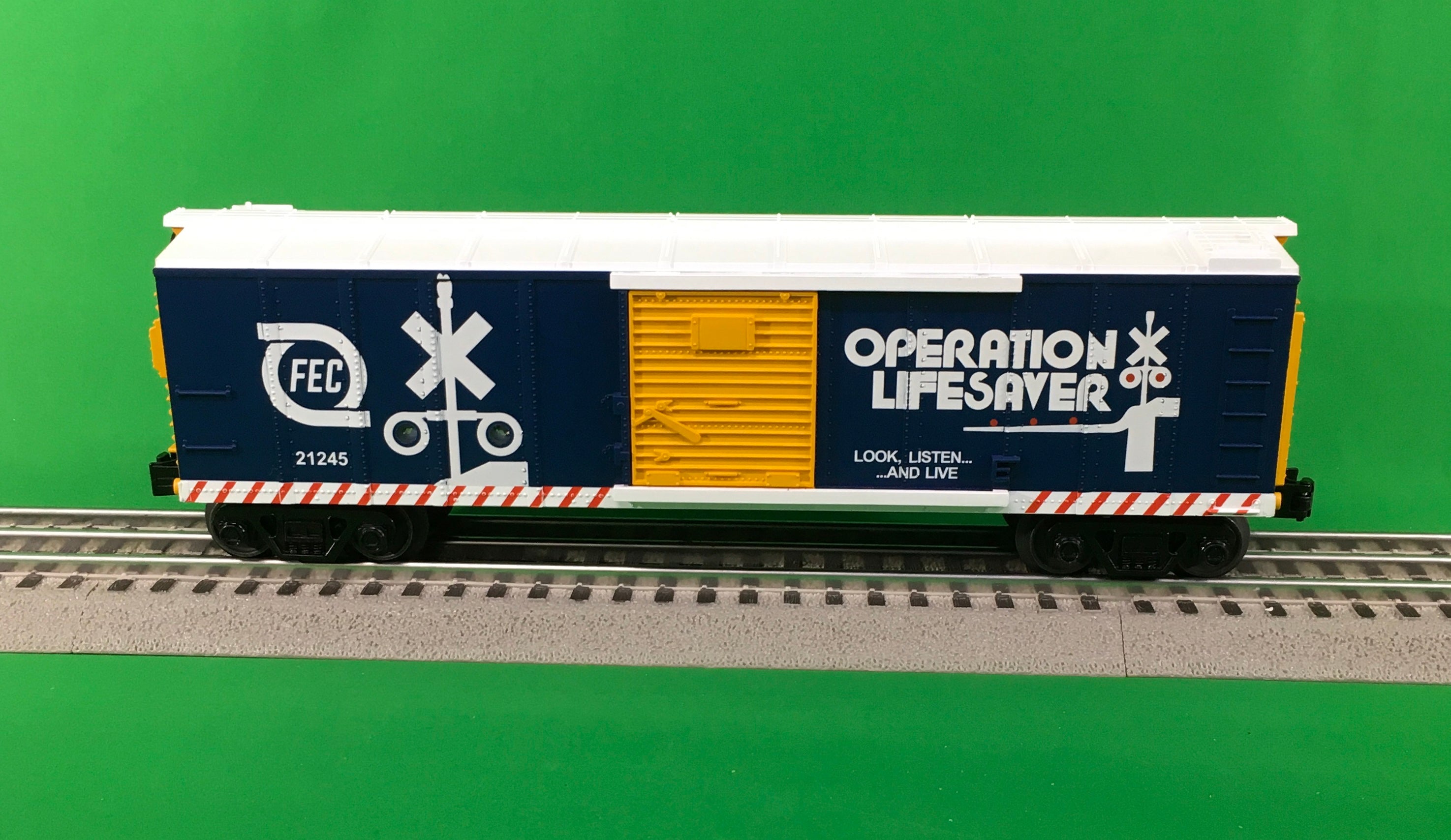 MTH 30-71120 - Box Car "Florida East Coast" #21245 w/ Blinking LEDs