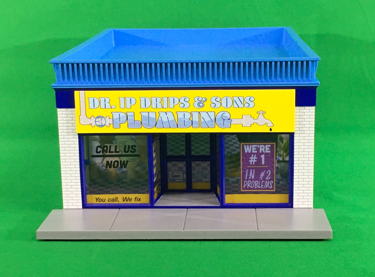 Lionel 2129140 - Building Store "Dr. IP Drips & Sons Plumbing" - MrMuffin'sTrains