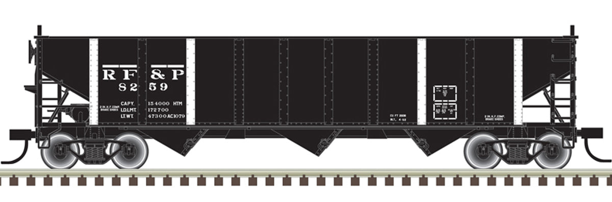 Atlas O 2001831 - Trainman - AAR 70 Ton 3-Bay Open Hopper "Richmond Fredericksburg & Potomac"