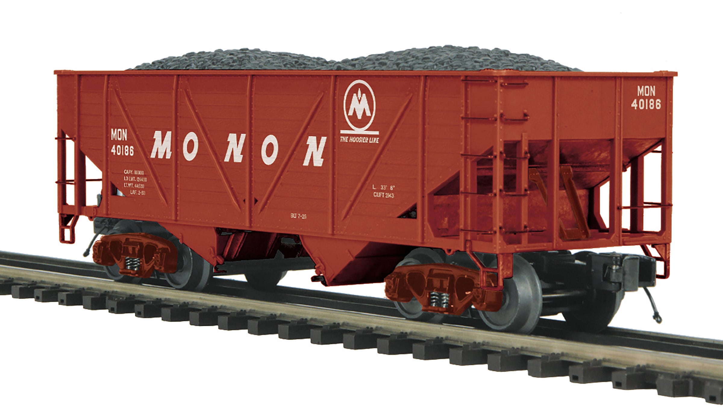 MTH 20-95666 - 34' Composite Hopper Car "Monon" #40186 - Custom Run for MrMuffin'sTrains