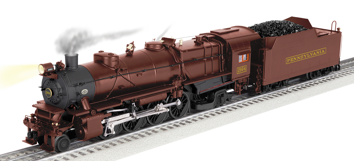 Lionel 2331530 - Legacy L1 Mikado Steam Locomotive "Pennsylvania" (Tuscan) #2864 - Custom Run for MrMuffin'sTrains