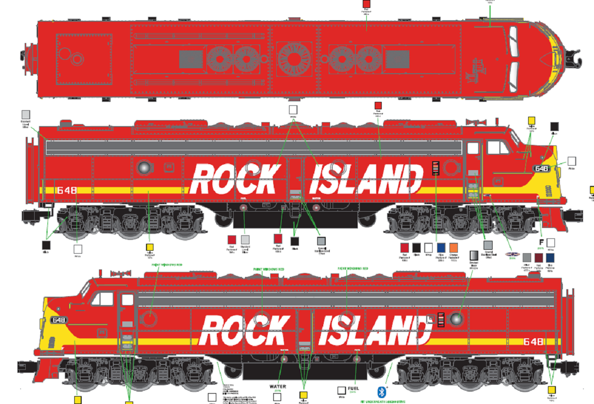 Lionel 2333810 - Legacy E8 AA Diesel Set "Rock Island" #644-648 - Custom Run for MrMuffin'sTrains