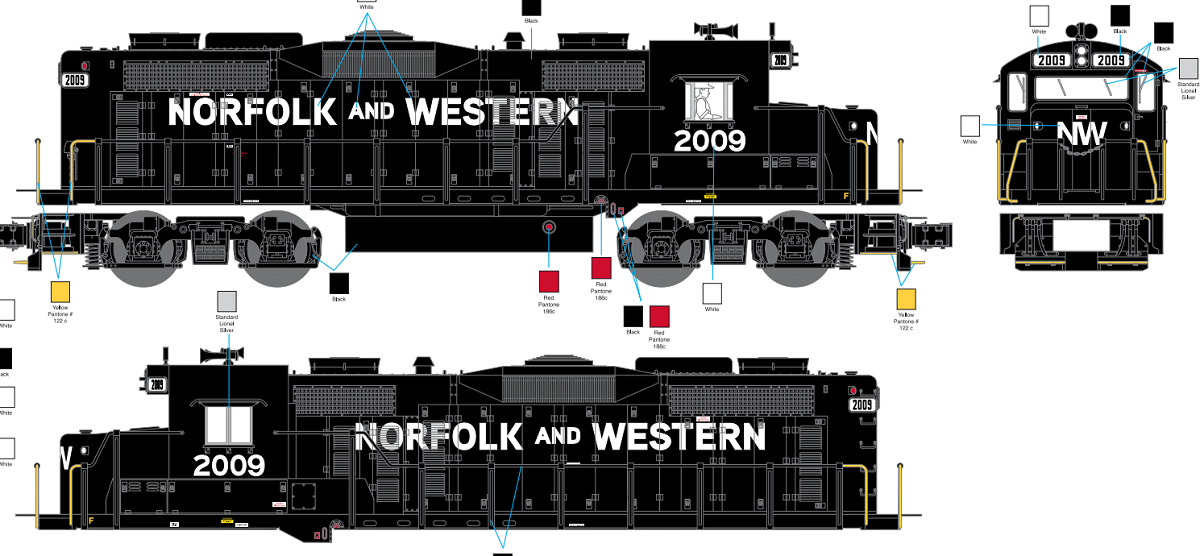 Lionel 2333800 - Legacy GP20 Diesel Locomotive "Norfolk & Western" #2009 - Custom Run for MrMuffin'sTrains