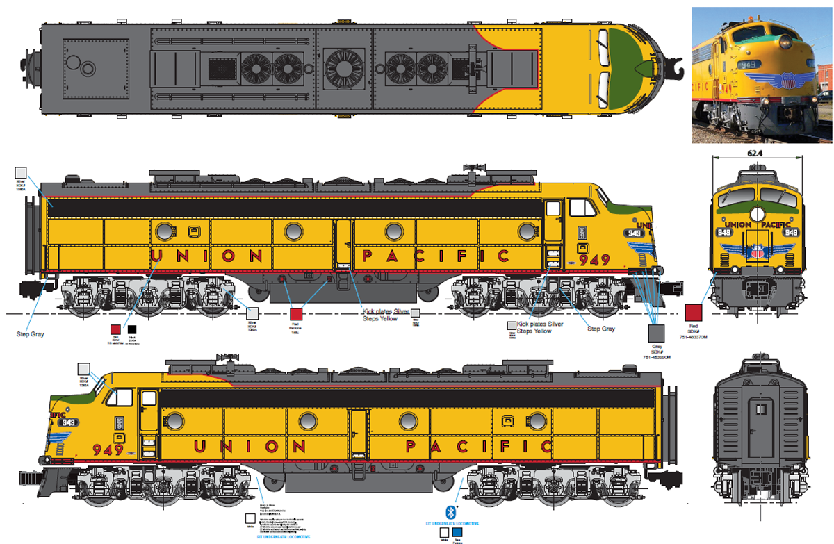 Lionel 2033710 - Legacy E9 Diesel Locomotive AA Set "Union Pacific" #949/#951 - Custom Run for MrMuffin'sTrains