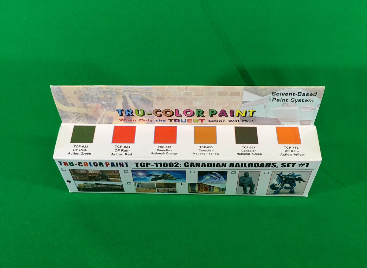 Tru-Color Paint - TCP-11002 - Canadian Railroads Set #1 (Solvent-Based Paint) - MrMuffin'sTrains