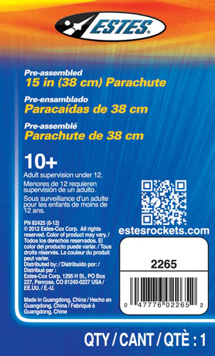 Estes 2265 - 15 inch Printed Parachute