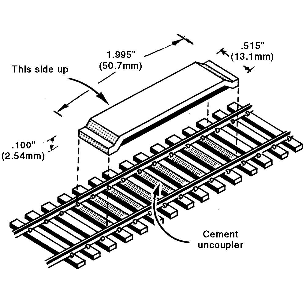 Kadee HO 322 - Between-the-Rails Code 83 Delayed-Action Magnetic Uncoupler