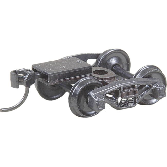 Kadee HO 502 - Bettendorf 50-ton Trucks with Ready-to-Mount Couplers, 33" Smooth Back Wheels - Metal Fully Sprung