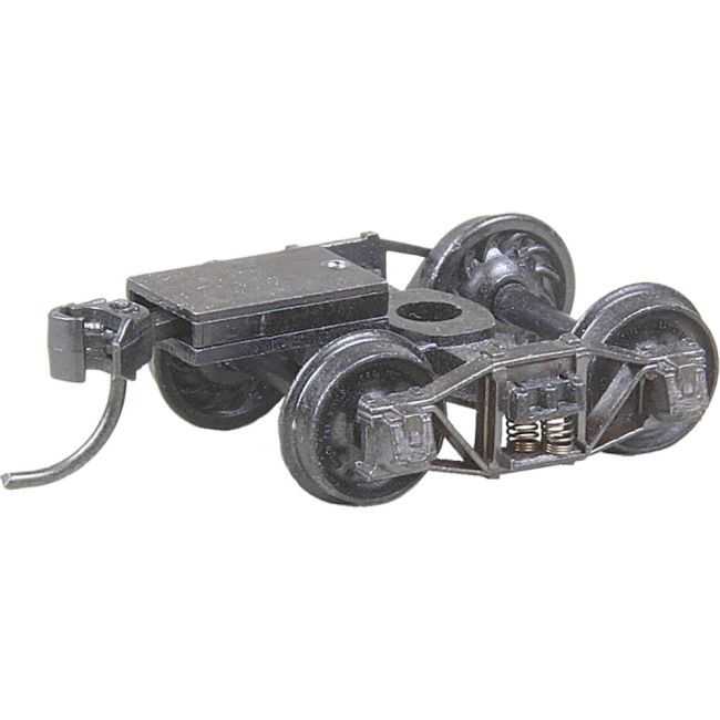 Kadee HO 503 - Arch Bar Trucks with Ready-to-Mount Couplers, 33" Ribbed Back Wheels - Metal Fully Sprung