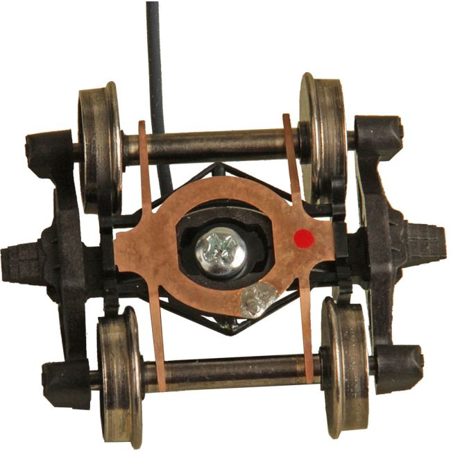 Kadee HO 590 - Bettendorf - AAR Electrical Pickup Self Centering Caboose Trucks with 33" Smooth Back Wheels - HGC