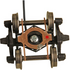 Kadee HO 590 - Bettendorf - AAR Electrical Pickup Self Centering Caboose Trucks with 33" Smooth Back Wheels - HGC