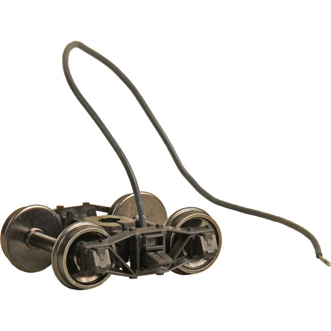 Kadee HO 593 - Bettendorf - Arch Bar Electrical Pickup Self Centering Caboose Trucks with 33" Smooth Back Wheels - HGC