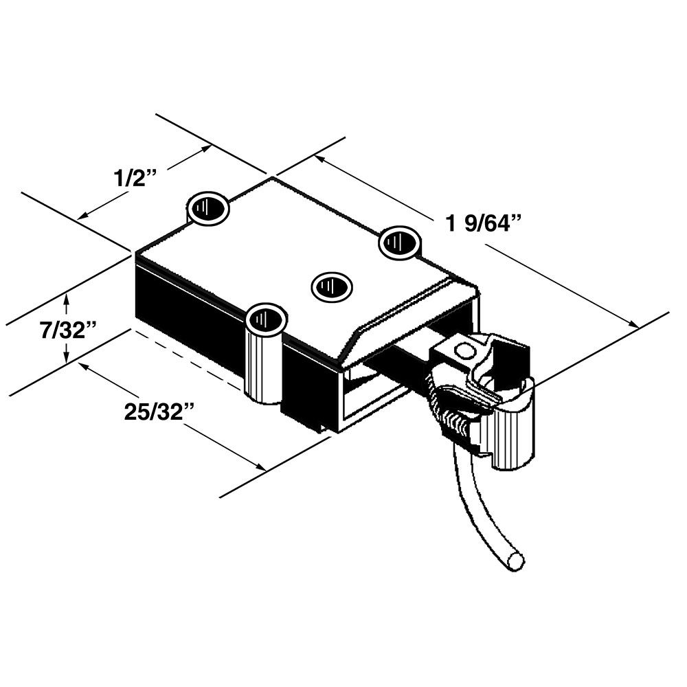 Kadee 804 - Medium Centerset Plastic Couplers w/ Plastic Gearboxes (Black)