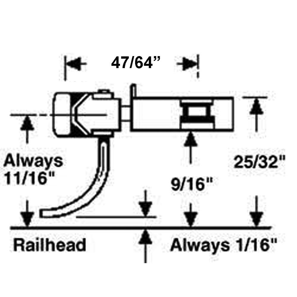 Kadee 806 - Short Centerset Plastic Couplers w/ Plastic Short Gearboxes (Black)