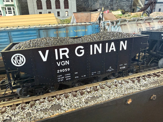 MTH 20-92418 - Premier - 2-Bay Fish Belly Hopper Car Set "Virginian" (6-Car) Set 1 - Custom Run for MrMuffin'sTrains