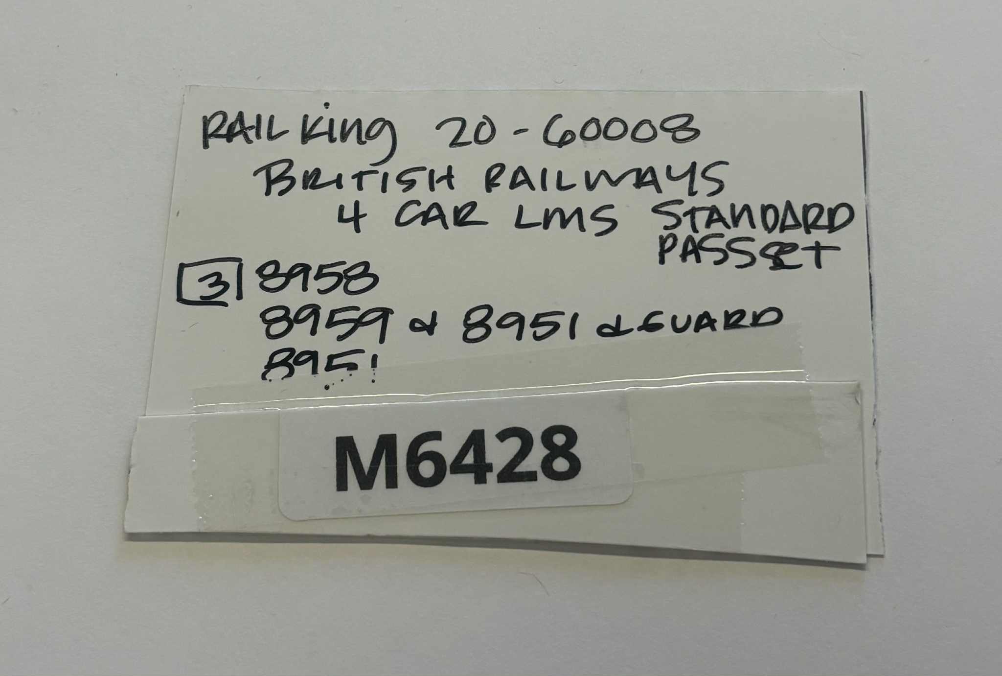Rail King 20-60008 British Railways LMS Standard Passenger Set 4 Car Set-Second hand-M6428