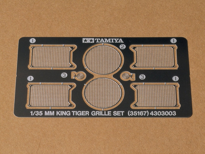 Tamiya 35167 - King Tiger Photo-Etched Grill Set - 1/35 Scale Model Kit