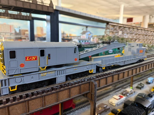 Atlas O - Premier - Crane & Tender Car Set “Louisville & Nashville” #40025 /#40025X (Set #2) - Custom Run for MrMuffin'sTrains - MrMuffin'sTrains