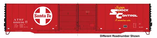 Walthers HO 910-3401 - Mainline - 60' Pullman-Standard Double Door Auto Parts Boxcar "Santa Fe" #600136