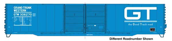 Walthers HO 910-3408 - Mainline - 60' Pullman-Standard Double Door Auto Parts Boxcar "Grand Trunk Western" #306375