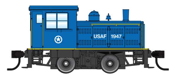 Walthers HO 910-10016 - Mainline - Plymouth ML-8 Industrial Switcher Diesel Locomotive "U.S. Air Force"  (Standard DC)