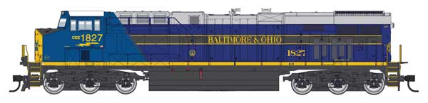 Walthers HO 910-10225 - Mainline - GE ES44AC Evolution Series GEVO Diesel Engine "CSX" #1827 (Baltimore & Ohio Heritage) Standard DC