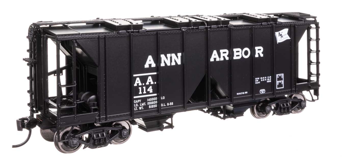 Walthers HO 910-49703 - Mainline - ACF 1958 Cu Ft Covered Hopper Car "Ann Arbor" #114