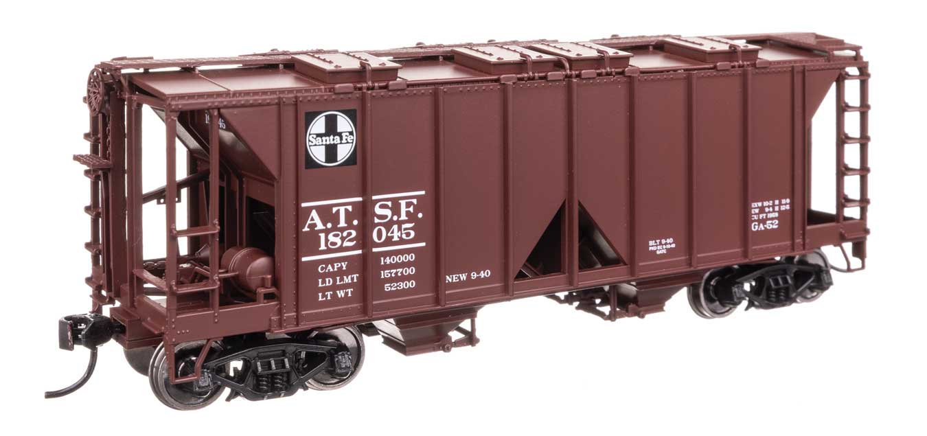 Walthers HO 910-49705 - Mainline - ACF 1958 Cu Ft Covered Hopper Car "Santa Fe" #182045