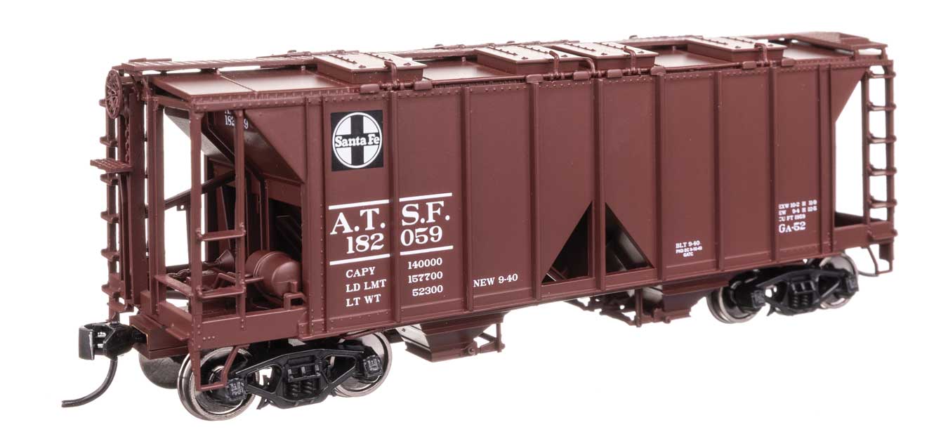 Walthers HO 910-49707 - Mainline - ACF 1958 Cu Ft Covered Hopper Car "Santa Fe" #182059