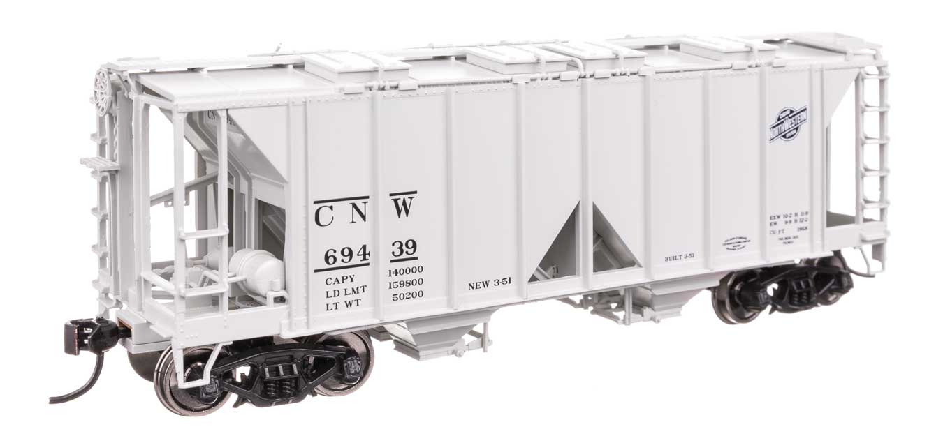 Walthers HO 910-49708 - Mainline - ACF 1958 Cu Ft Covered Hopper Car "Chicago & North Western" #69439