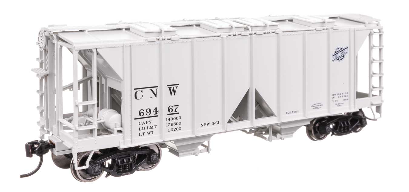 Walthers HO 910-49709 - Mainline - ACF 1958 Cu Ft Covered Hopper Car "Chicago & North Western" #69467