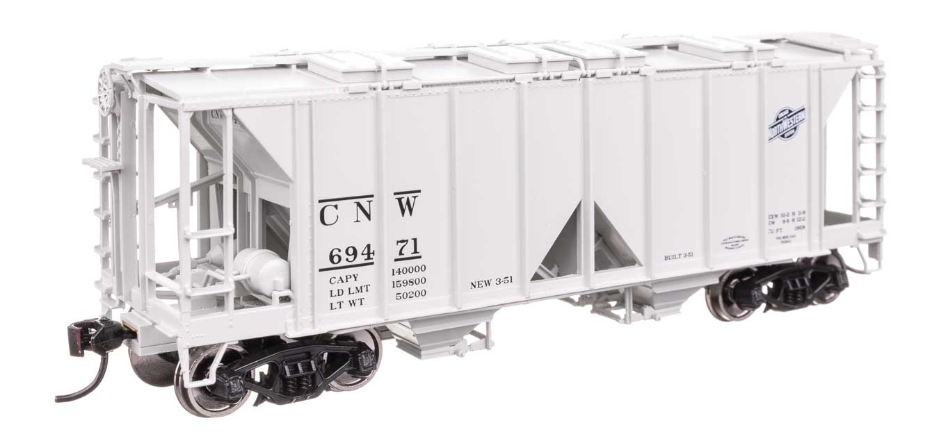 Walthers HO 910-49710 - Mainline - ACF 1958 Cu Ft Covered Hopper Car "Chicago & North Western" #69471