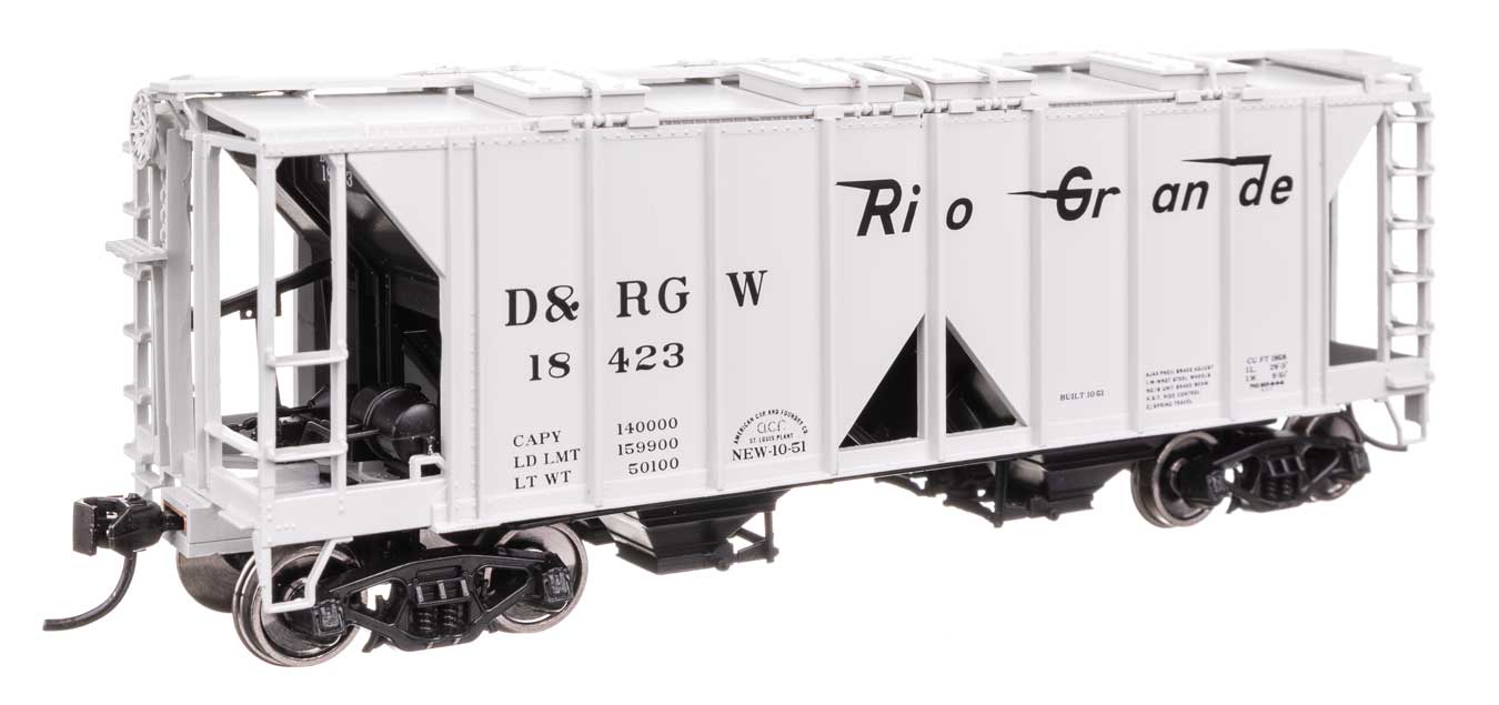 Walthers HO 910-49713 - Mainline - ACF 1958 Cu Ft Covered Hopper Car "Denver & Rio Grande Western" #18423