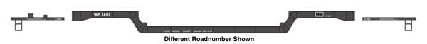 Walthers HO 910-50244 - Mainline - 81' 8-Axle Depressed Center Flatcar "Western Pacific" #1601