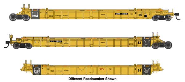 Walthers HO 910-55827 - Mainline - NSC Articulated 3-Unit 53' Well Car "TTX" #785786