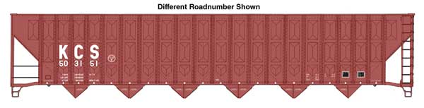 Walthers HO 910-56348 - Mainline - 73' Greenville 7,000 Cubic Foot Wood Chip Hopper "Kansas City Southern" #503908