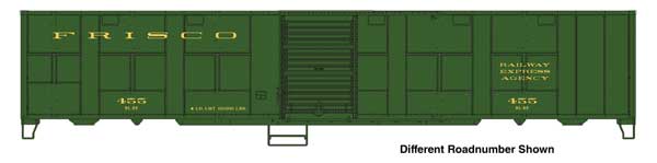 Walthers HO 920-10803 - Proto - 50' Express Boxcar "Frisco" #455 (NYC-Style Troop Sleeper Conversion)