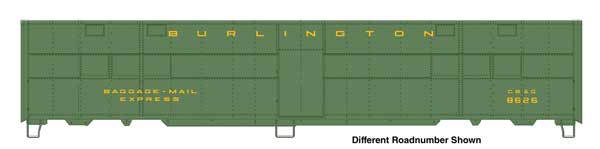Walthers HO 920-10826 - Proto - 50' Express Boxcar "Chicago Burlington & Quincy" #8799 (CBQ-Style Troop Kitchen Conversion)