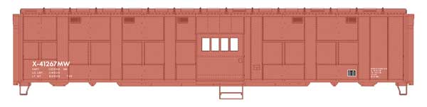 Walthers HO 920-10851 - Proto - 50' Express Boxcar "MOW" #X-41267MW (C&O-Style Troop Sleeper Conversion) Tuscan
