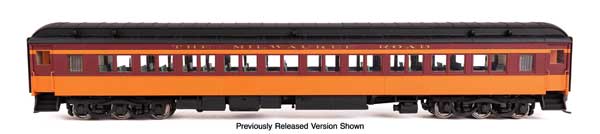 Walthers HO 920-42733 - Proto - 82' Pullman-Built Heavyweight Paired-Window Lighted Coach Passenger Car "Milwaukee Road" #3306