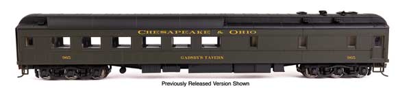Walthers HO 920-49733 - Proto - 82' Pullman-Built Heavyweight 36-Seat Lighted Diner Passenger Car "Chesapeake & Ohio" #963 (Michies Tavern)