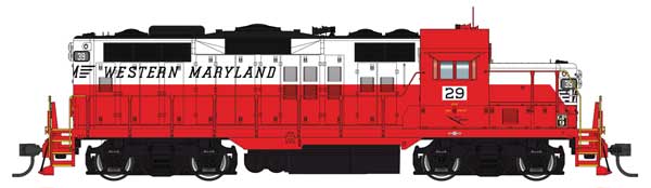 Walthers HO 920-17612 - Proto - EMD GP9 Low Nose Diesel Locomotive "Western Maryland" #32 (red, white, black) w/DCC/Sound