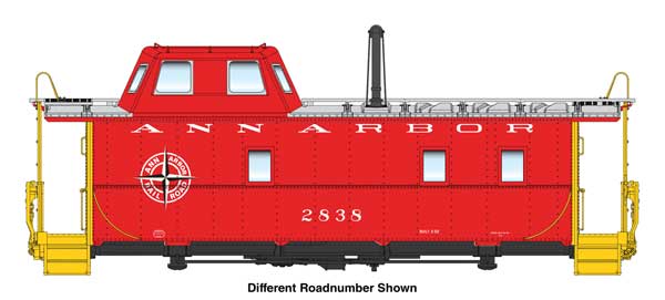 Walthers HO 920-103603 - Proto - Wabash Streamlined Caboose "Ann Arbor" #2834 (Yellow Ends)