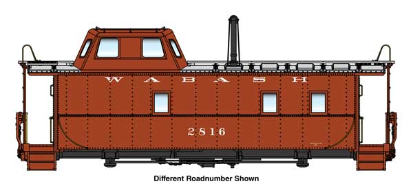 Walthers HO 920-103610 - Proto - Wabash Streamlined Caboose "Wabash" #2816 (as built)