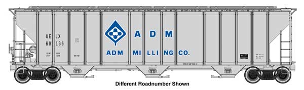 Walthers HO 920-106172 - Proto - 55' Evans 4780 Covered Hopper "ADM-Milling" #60155 (UELX)