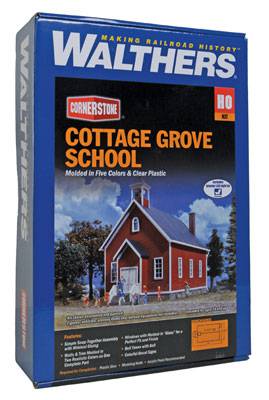 Walthers HO 933-3656 - Cornerstone - Cottage Grove School Building Kit
