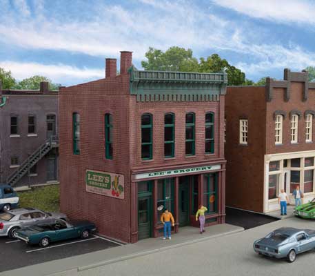 Walthers HO 933-3666 - Cornerstone - Lee's Grocery Store Building Kit