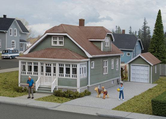 Walthers HO 933-3791 - Cornerstone - American Bungalow w/ Single-Car Garage Building Kit
